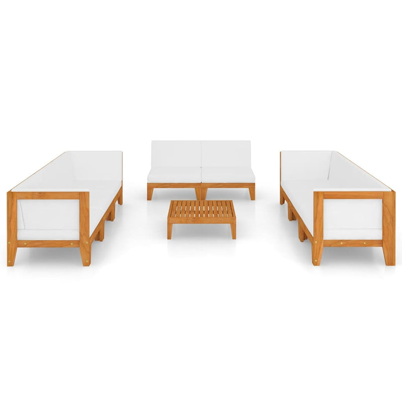 9 Piece Garden Lounge Set with Cushions Solid Acacia Wood Payday Deals