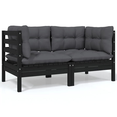 9 Piece Garden Lounge Set with Cushions Solid Pinewood Payday Deals