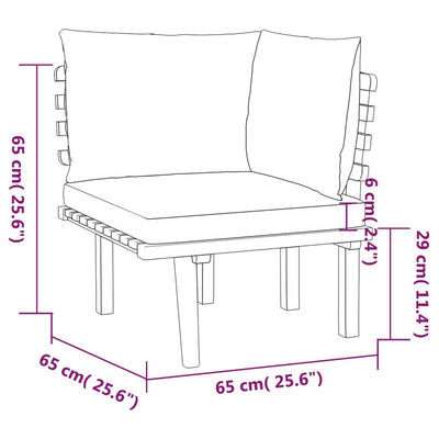 9 Piece Garden Lounge Set with Cushions Solid Wood Acacia Payday Deals
