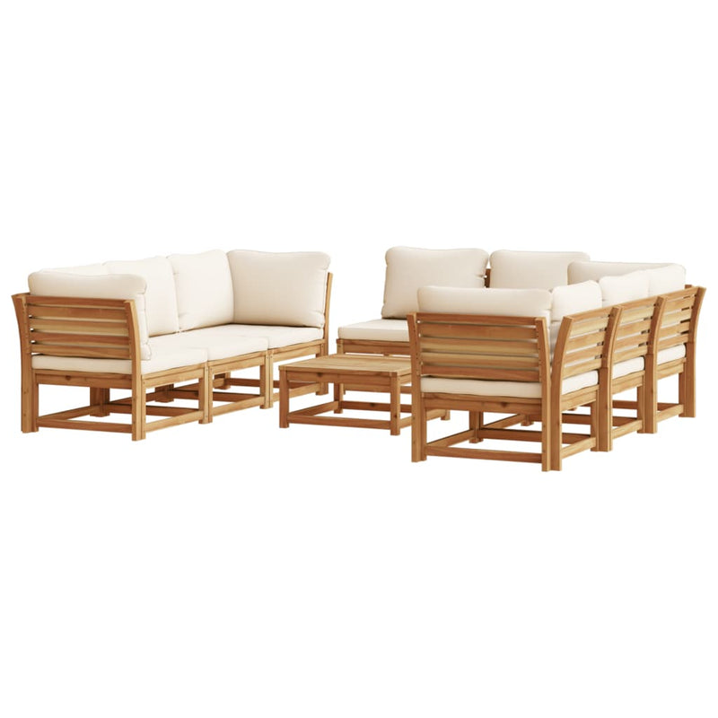 9 Piece Garden Lounge Set with Cushions Solid Wood Acacia Payday Deals
