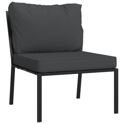 9 Piece Garden Lounge Set with Grey Cushions Steel Payday Deals