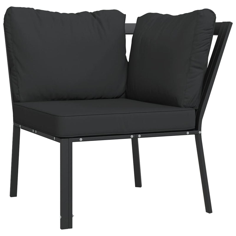 9 Piece Garden Lounge Set with Grey Cushions Steel Payday Deals