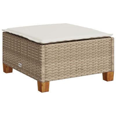9 Piece Garden Sofa Set with Cushions Beige Poly Rattan Payday Deals