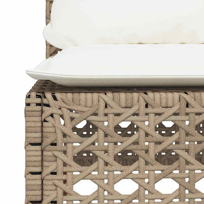 9 Piece Garden Sofa Set with Cushions Beige Poly Rattan Payday Deals