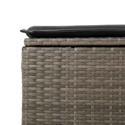 9 Piece Garden Sofa Set with Cushions Grey Poly Rattan Payday Deals
