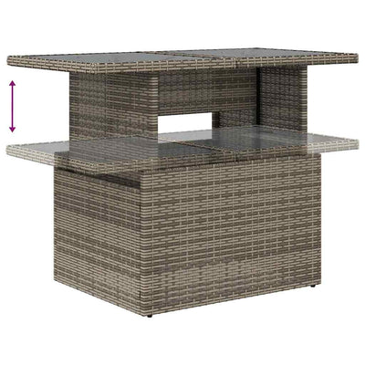 9 Piece Garden Sofa Set with Cushions Grey Poly Rattan Payday Deals