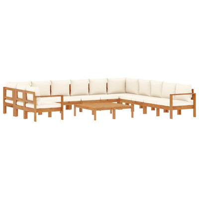 9 Piece Garden Sofa Set with Cushions Solid Wood Acacia Payday Deals