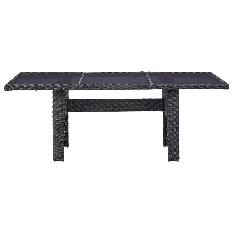 9 Piece Outdoor Dining Set Poly Rattan Black Payday Deals