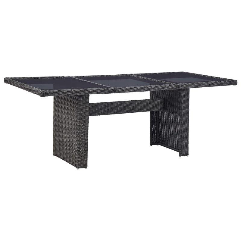 9 Piece Outdoor Dining Set Poly Rattan Black Payday Deals
