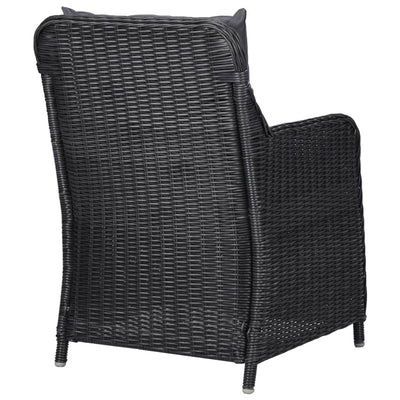 9 Piece Outdoor Dining Set Poly Rattan Black Payday Deals