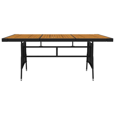 9 Piece Outdoor Dining Set Poly Rattan Black Payday Deals