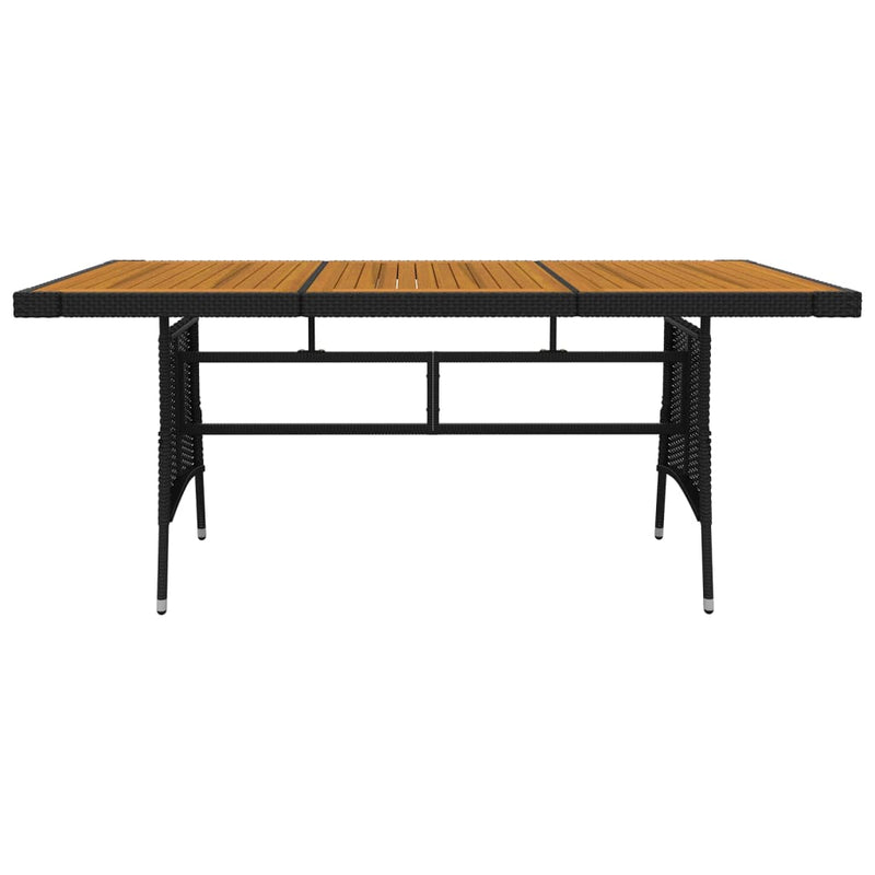 9 Piece Outdoor Dining Set Poly Rattan Black Payday Deals