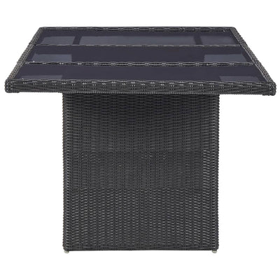 9 Piece Outdoor Dining Set Poly Rattan Black Payday Deals