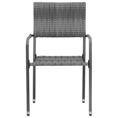 9 Piece Outdoor Dining Set Poly Rattan Grey Payday Deals