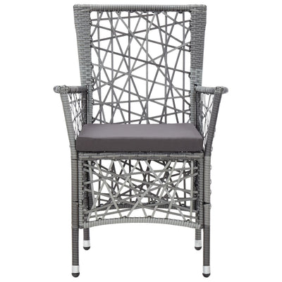 9 Piece Outdoor Dining Set Poly Rattan Grey Payday Deals