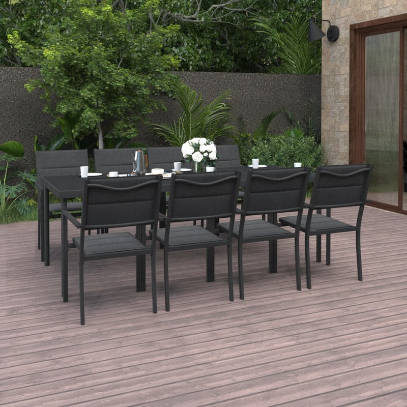9 Piece Outdoor Dining Set Steel Payday Deals