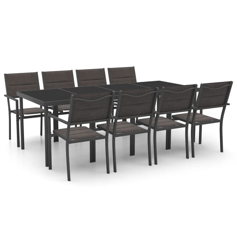 9 Piece Outdoor Dining Set Steel Payday Deals