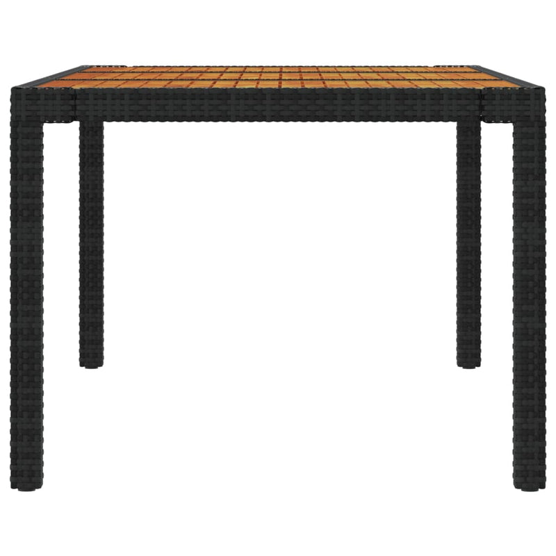 9 Piece Outdoor Dining Set with Cushions Poly Rattan Black Payday Deals