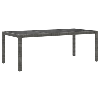 9 Piece Outdoor Dining Set with Cushions Poly Rattan Grey Payday Deals