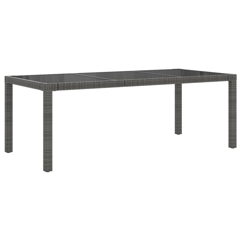 9 Piece Outdoor Dining Set with Cushions Poly Rattan Grey Payday Deals