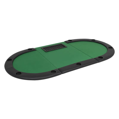 9-Player Folding Poker Table 3 Fold Oval Green Payday Deals