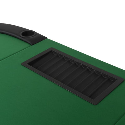 9-Player Folding Poker Table 3 Fold Oval Green Payday Deals