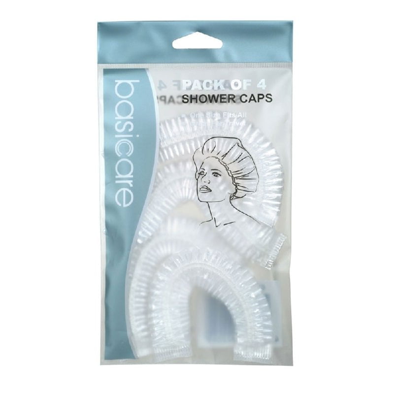 Basicare Shower Cap Adults 4 Packs