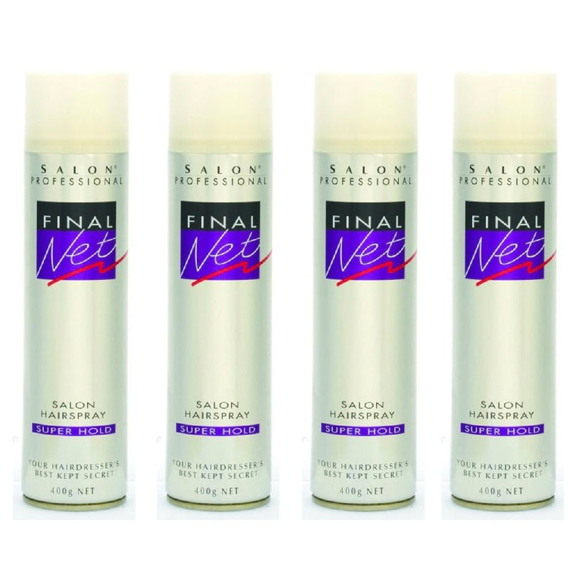 4 x Final Net Hairspray Super Hold 400g Hair Styling