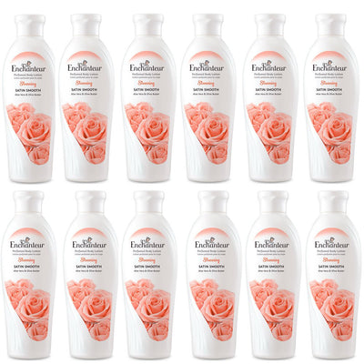 Enchanteur Stunning Perfumed Body Lotion Satin Smooth 100ml x 12 Value Pack