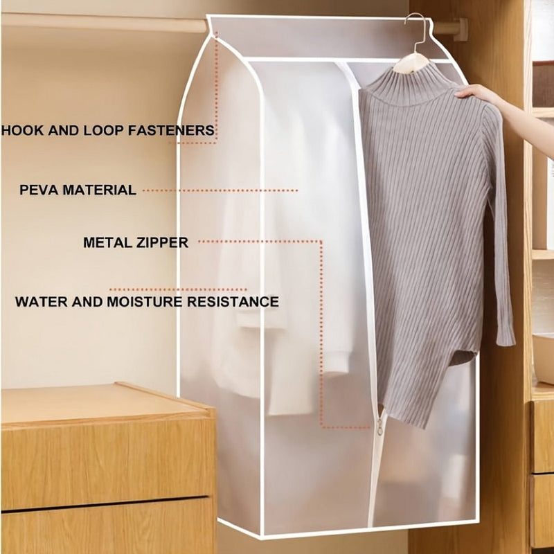 90cm Clothes Dust Cover Wardrobe Cloth Cover Clothes Storage Bag For Garments Suits Dresses Coats Payday Deals