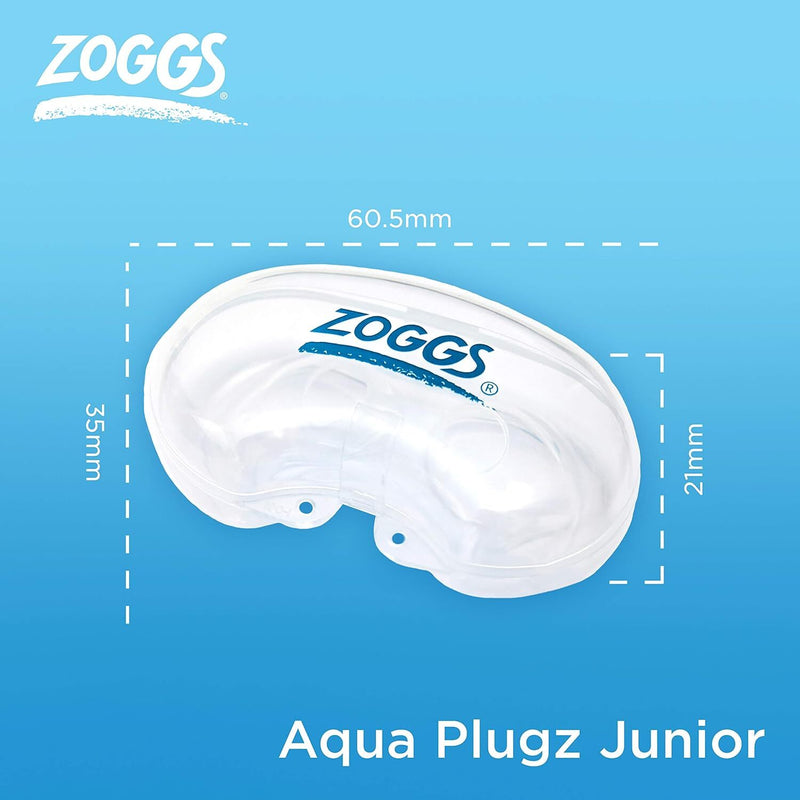 Zoggs Aqua-Plugz Standard Ear Plugs for Swimming - Junior (6-14 Years Old)