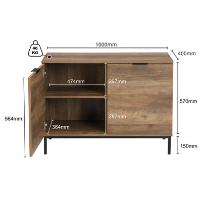 Bronx Buffet Sideboard Cabinet Bundle | Large & Compact Sideboard Set for Versatile Storage