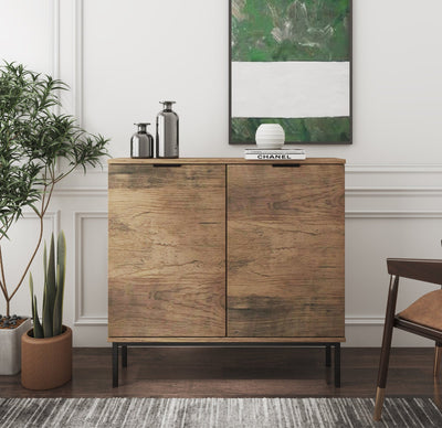 Bronx 2 Door Sideboard with Adjustable Shelves | Compact Buffet Table for Versatile Storage