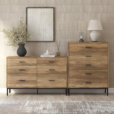 Bronx 5 Drawer & 6 Drawer Chest of Drawers Bundle Dresser | Modern Storage for Your Home