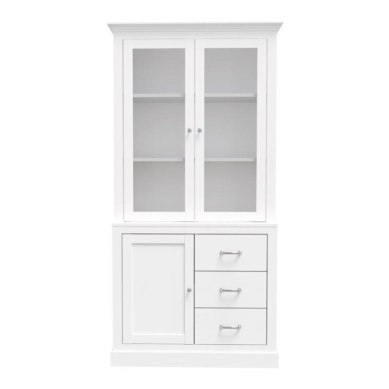 Ashford Display Storage Cabinet 3 Doors 3 Drawers Storage Shelves Plus Storage Hutch