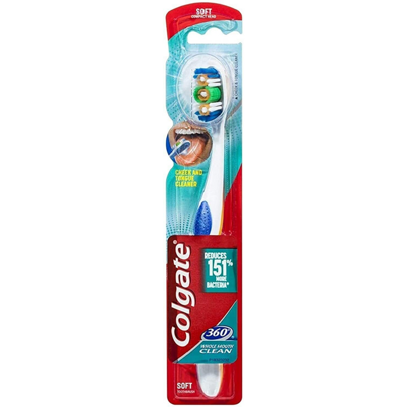 1 Pack Colgate Toothbrush Floss Tip Bristles Soft Compact Head - Assorted