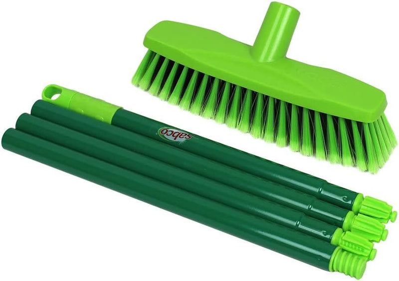 Sabco Jiffy Indoor Long Handle Compact Soft Standing Cleaning Broom (In Box)