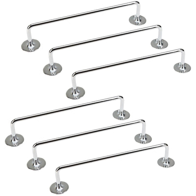 6x 460mm Chrome Tea Towel Rail Stainless Steel Holder Rack