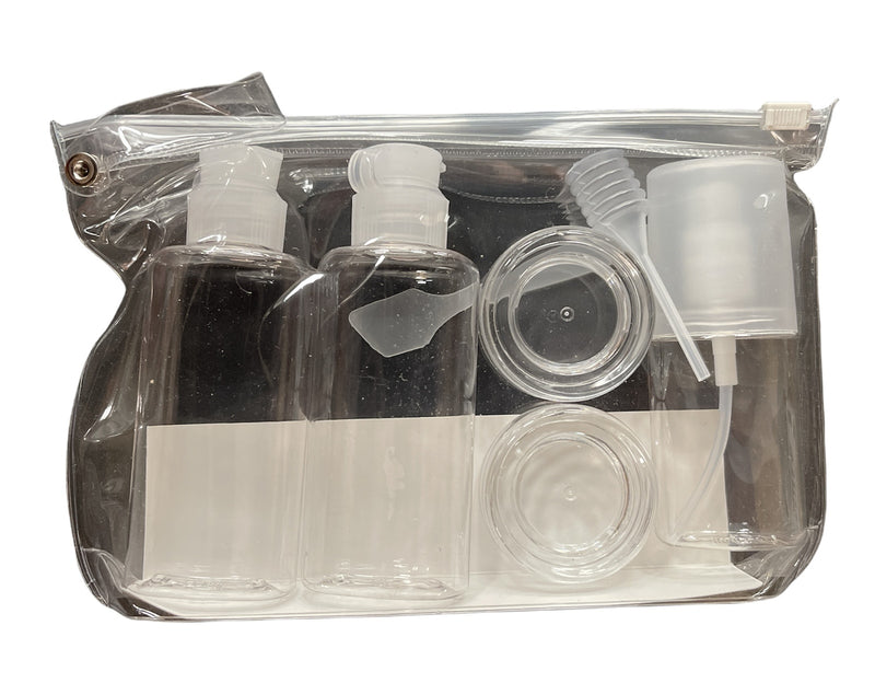 7 Piece The Beauty Case Travel Bottles & Jars Set for Hand Luggage Liquid Containers