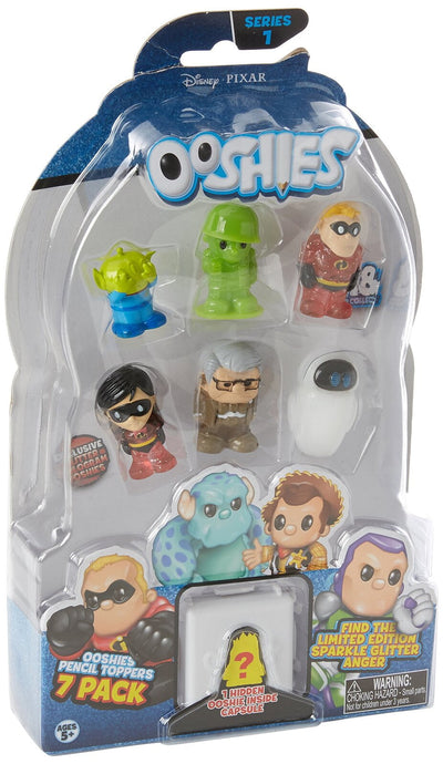 Ooshies Disney Pixar Figures Series 1 Pen Toppers  - 1 Pack of 7