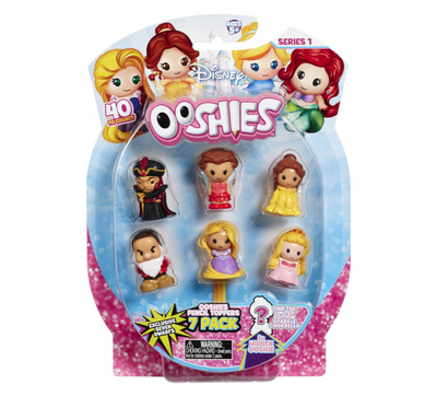 Ooshies Disney Pencil Toppers Series 1 Action Figures - 1 Pack of 7