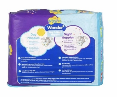 Wonder Pk25 the Wiggles Day & Night Nappies Diapers Crawler 6 - 11 Kg Size 3