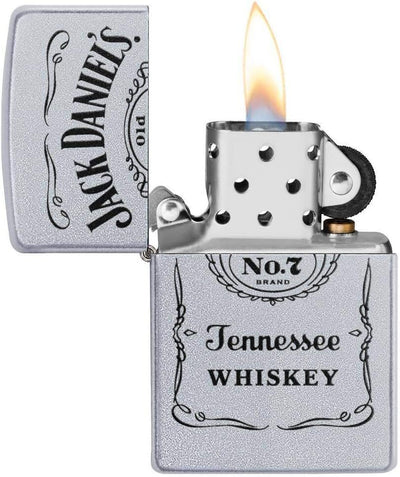 Zippo Jack Daniels and Flask & Windproof Lighter Gift Set - Made in USA