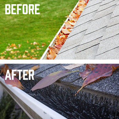 98x10cm 12x Gutter Brush Roof Leaf Guard Heavy Duty Twigs Filter Home Garden Payday Deals