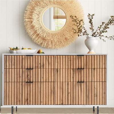 Chelsea 6 Drawer Chest of Drawers Dresser Stylish Storage Dresser for Bedroom Organization