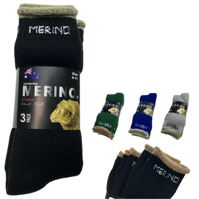 9 Pairs MERINO WOOL SOCKS Mens Heavy Duty Premium Thick Work Socks Cushion BULK