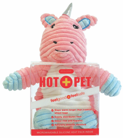Hot+Pet Unicorn Microwaveable Silicone Heat Pack Therapy - Pink