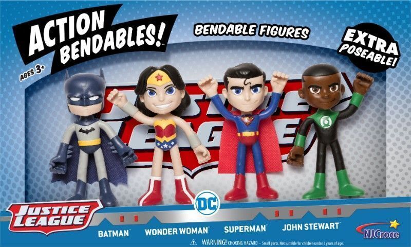 DC Comics Action Bendables! Justice League Action Batman Superman Wonder Woman Superheroes