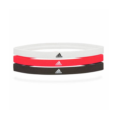 3pcs Adidas Sports Headband Hair Bands Gym Training Fitness Yoga - Black/White/Fluro Orange