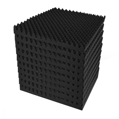 Alpha 40pcs Acoustic Foam Panels Studio Sound Absorption Eggshell 50x50CM